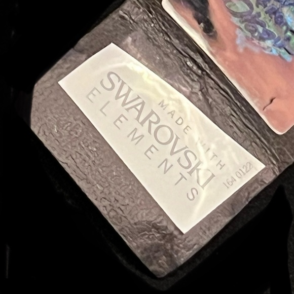 Rodrigo Otazu Aurora Borealis Swarovski Crystal Earrings, NWT, silver setting - Picture 4 of 6